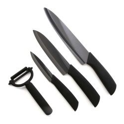 Набор керамических кухонных ножей Xiaomi Huohou Nano Ceramic Knife Black HU0010 - фото